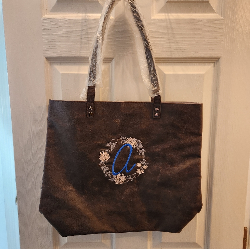 Brown tote bag